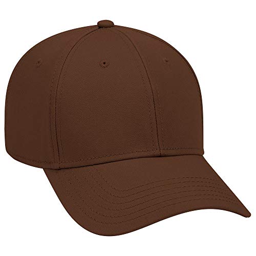 OTTO 6 Panel Low Profile Superior Cotton Twill Cap - color: Brown