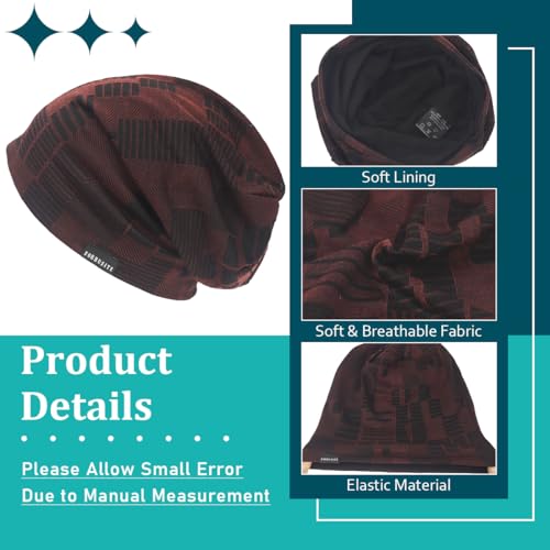 Ruphedy Men Slouchy Beanie Summer Long Oversize Thin Lightweight Skull Cap B011h - color: B403-red, size: One Size