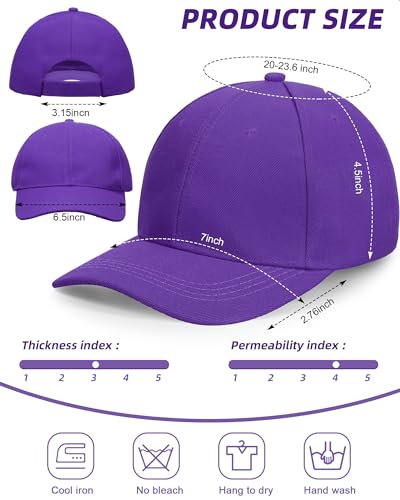Handepo 24 Baseball Caps Adjustable - color: Purple