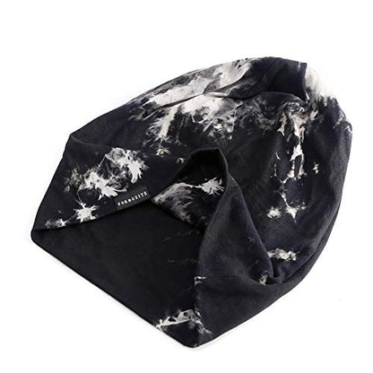 Mens Slouchy Beanie Hat Thin Baggy Summer Skull Cap - color: Black