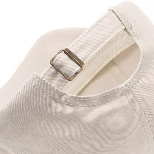Distressed Baseball Cap for Men Women Cotton Dad Hat - color: Beige