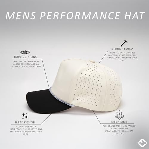 Funky Junque Golf Trucker Hat - color: Black/Beige