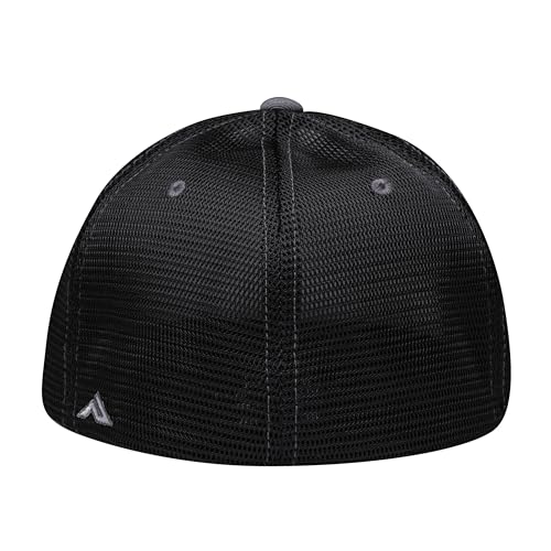 Pacific Headwear Unisex-Adult Pacific Headwear Premium M2 Performance Trucker Flexfit® Cap - color: Graphite/Black/Graphite, size: X-Small