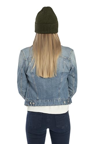 Seamless Beanie Cap, Acrylic Unisex Winter Beanie - color: Dark Green