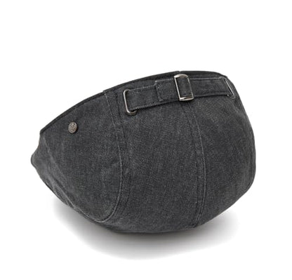 QHFHULV Newsboy Cap for Men Cotton Flat Gatsby Ivy Golf Cabbie Driving Hat - color: Casual Khaki