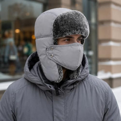 mysuntown Warm Winter Hats for Women Men with Ear Flaps for Cold Weather - color: Grey