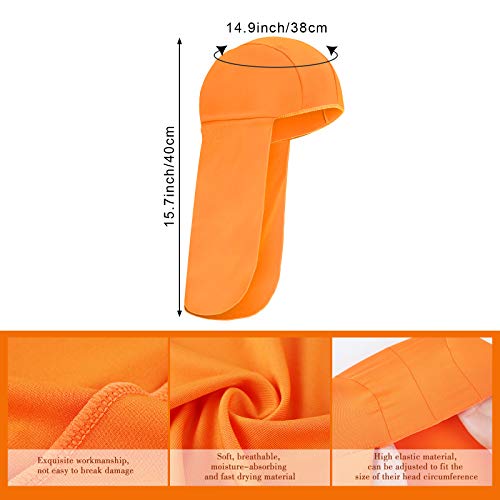 Geyoga 6 Pieces Neck Sun Protection Hat Shade Elastic UV Shade Hat Neck Protector for Fishing, Riding