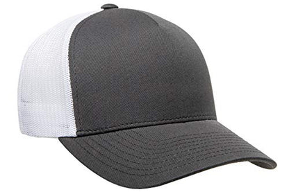Yupoong Men's Yp Classics 5-Panel Retro Trucker Cap-2-tone - color: Charcoal/White