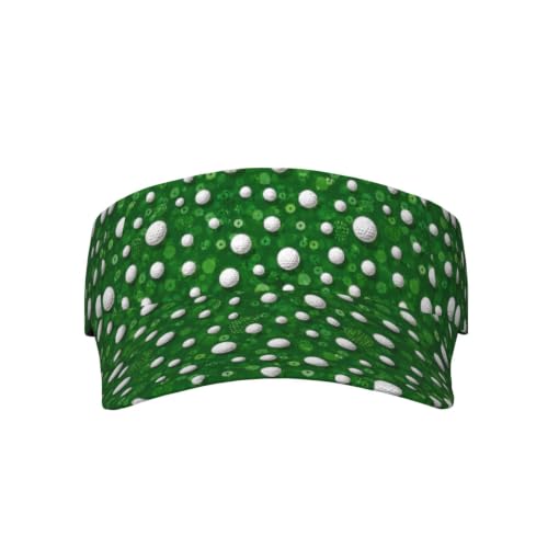 Visors for Women Men, Adjustable Sports Sun Visor Hats Outdoor Tennis Golf Running - color: Green Fairway