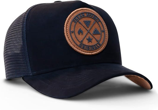 Urban Effort Trucker Hat for Men & Women, Mesh Back Baseball Cap, 5 Panel - color: Black, style: Mesh Back