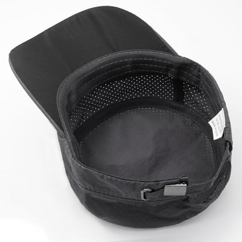 Quick Dry Army Cadet Cap Military Style Flat Top Hat for Men - color: Dark Gray