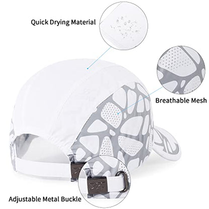 Running Hat Mesh Quick Dry Hat Baseball Cap for Women Men - color: Black+white