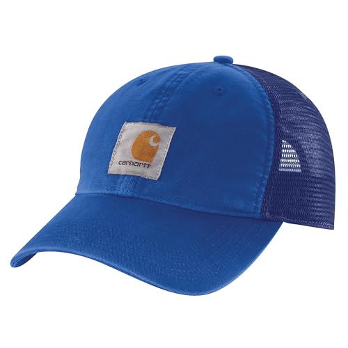 Carhartt Men's Buffalo Sandstone Meshback Cap - color: Glass Blue