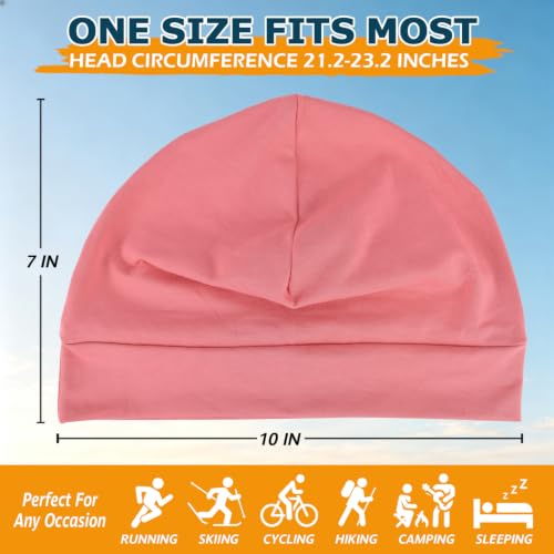 Headshion 100% Cotton Skull Caps Beanie Sleeping Hats for Men Women - color: Pink & Light Pink