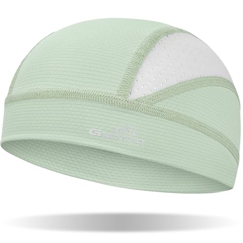 GXCROR Cooling Skull Cap for Men Women Sweat-Wicking Breathable Mesh Liner for Helmets, Summer Cycling Motorcycle - color: Green, size: Medium