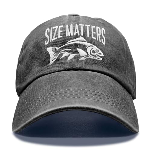 Embroidery Adjustable Classic Washed Distressed Baseball Hats, Funny Hats for Men Cat Dog Dad Fishing Father - color: Washed Black011