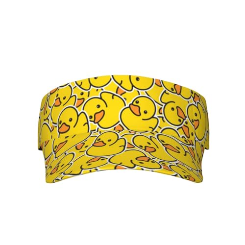 Visor Cap Funny Sun Hat for Women Men Teens for for Sports, Beach, Tennis, Golf, Running & Hiking - color: Cute Rubber Duck
