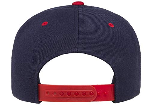 Flexfit Unisex Adult Yp Classics Premium Snapback Cap – 2-Tone - color: Navy/Red