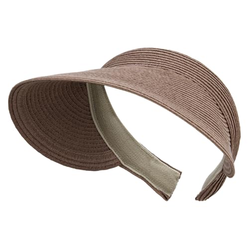 Womens Clip On Toyo Braid Visor - color: Rose