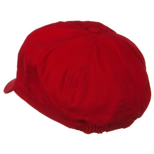 e4Hats.com Cotton Elastic Newsboy Cap - color: Red, size: X-Small-Small