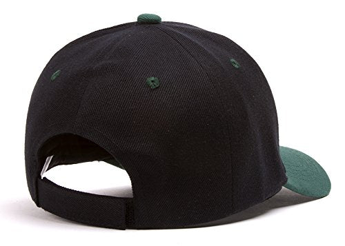 TOP HEADWEAR 12-Pack Adjustable Baseball Hat - color: Black/Forest Green