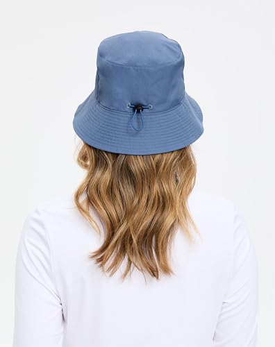 Solbari Unisex Bondi Bucket Hat UPF 50+ - color: Riviera Blue, size: Small-Medium