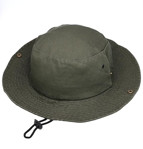 Antourage Bucket Hat Unisex Hiking Outdoor Fishing Hunting Safari Packable UV Protection Multiuse Boonie Hat - color: 01. Olive, size: Large