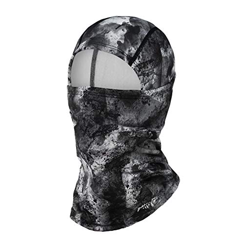 BASSDASH Winter Balaclava Fleece Ski Mask Ninja Hood Neck Warmer Fishing Hunting - color: Splash Black
