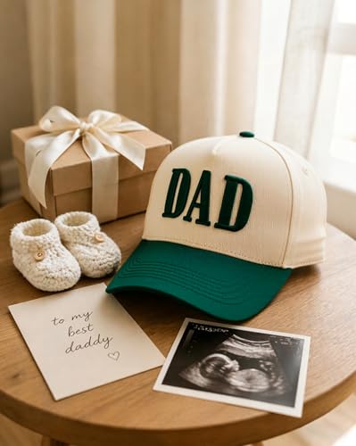 Dad Hats for Men, Vintage Two Tone Hat, New Dad Gifts for Husband, Fathers Day Birthday Gifts from Daughter Son Wife - color: Green