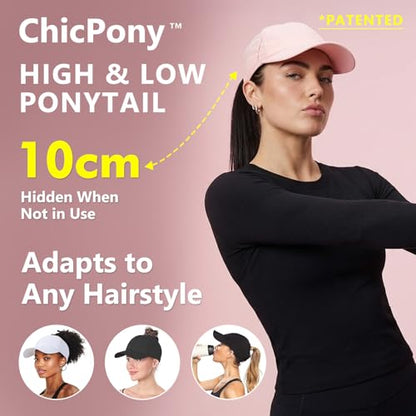 TOP-EX UPF 50+ Cooling Ponytail Baseball Cap for Women, Water-Resistant - color: Pink/3.0, size: X-Small