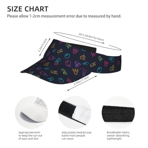 Leopard Print Sun Visor Hat Adjustable Sports Beach Cap for Men Women - color: 27