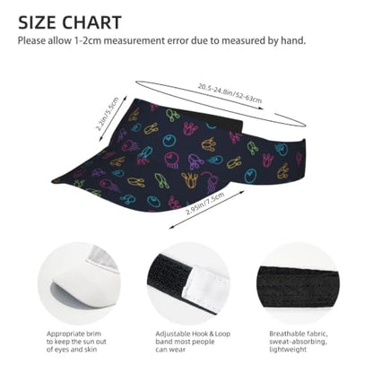 Leopard Print Sun Visor Hat Adjustable Sports Beach Cap for Men Women - color: 27