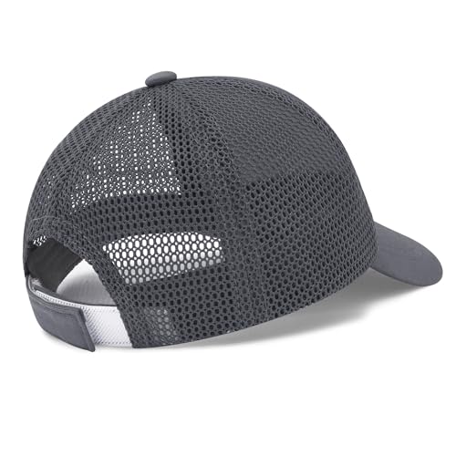 Olreco Baby Baseball Cap Toddler Baseball Hat with Mesh Infant Hat for Baby Boy Hats Toddler Ball Cap Kids Trucker Hats Girls - color: Dark Grey, size: 0-12 Months