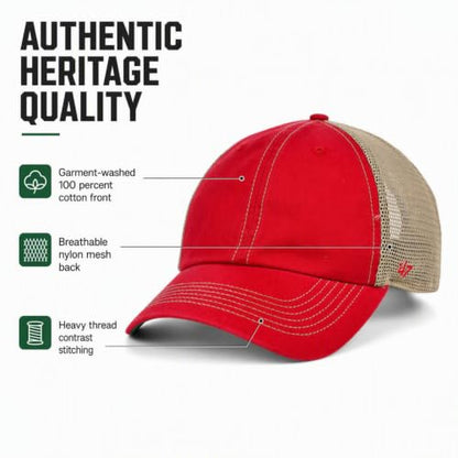 47 Blank Trawler Clean Up Adjustable Red Snapback Cap