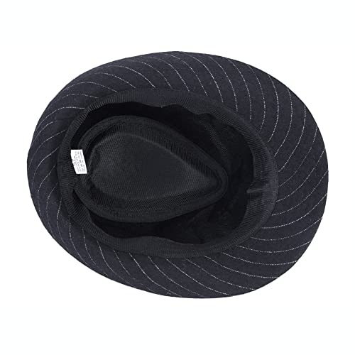 Unisex Fedora Hat Classic Trilby Hats Short Brim Panama Jazz Hat - color: Black