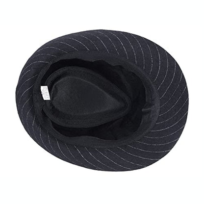 Unisex Fedora Hat Classic Trilby Hats Short Brim Panama Jazz Hat - color: Black