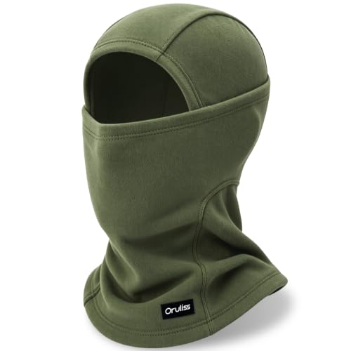 Winter Ski Mask Balaclava for Men Women, Warm Full Face Mask Cold Weather Snowboarding Skiing Motorcycling - color: Army Green