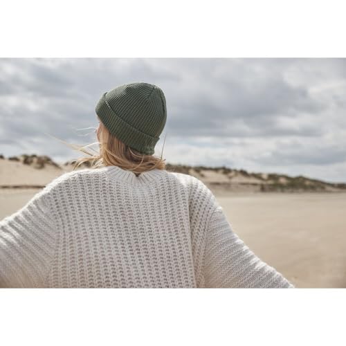 Beechfield B52N Organic Cotton Waffle Beanie - color: Olive,green