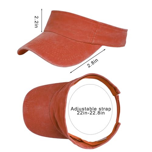 Marrywindix 1 Piece of Sport Wear Athletic Visor Sun Sports Visor Hat Visor Adjustable Cap for Women and Men - color: Tangerine
