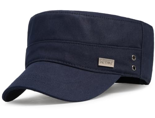 Unisex Basic Cadet Army Caps Everyday Military Style Hat - color: Navy Blue 2
