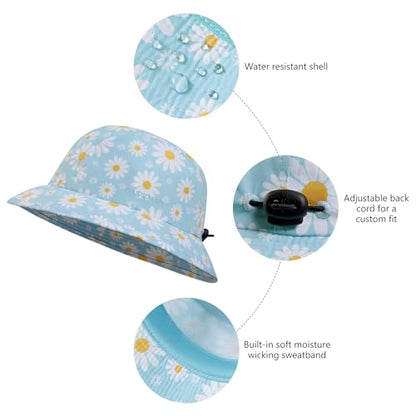 BASSDASH UPF50+ Fishing Bucket Hat for Men Women Lightweight Water Resistant Packable Outdoor Summer Sun Hats FH13 - color: Daisy