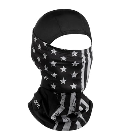 UPF 50+ Balaclava Ski Mask for Men Women - UV Face Mask Motorcycle Shiesty - color: Black Flag