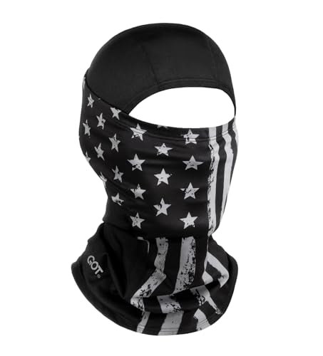 UPF 50+ Balaclava Ski Mask for Men Women - UV Face Mask Motorcycle Shiesty - color: Black Flag