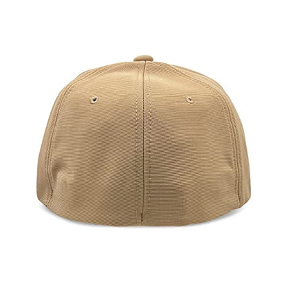 [2 Pack] Hybrid Stretch-Fitted Trucker Cap, Baseball Cap with Air Mesh - color: 2pk Khaki, size: Large-X-Large