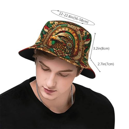 Bucket Hat for Men Women Packable Sun Hats Fisherman Outdoor Summer Travel Hiking Beach Caps - color: Mexico