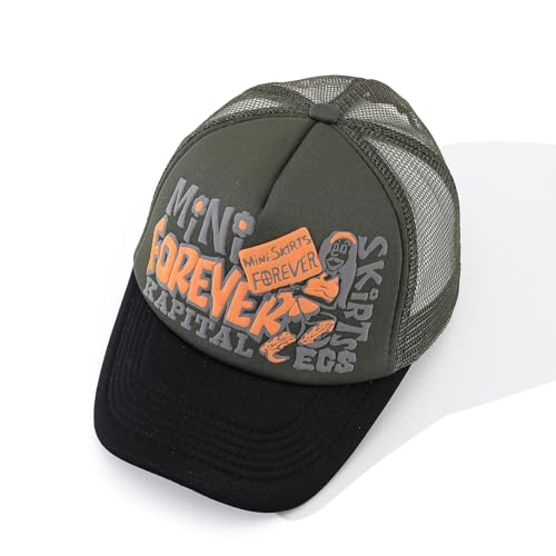 Breathable Snapback Trucker Hats Summer Baseball Caps Adjustable Outdoor Mesh Snap Back Hats for Daily Use - color: Mg-bcm2630-army Green