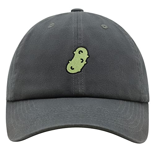 JPAK Pickle Premium Dad Hat Embroidered Cotton Baseball Cap Dill Juice - color: Dark Grey