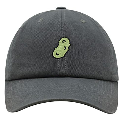 JPAK Pickle Premium Dad Hat Embroidered Cotton Baseball Cap Dill Juice - color: Dark Grey