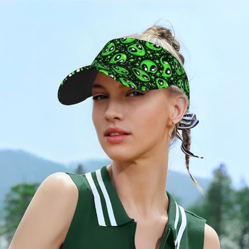 Unisex Adjustable Sports Sun Visor - color: Alien