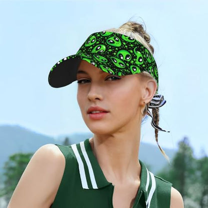 Unisex Adjustable Sports Sun Visor - color: Alien